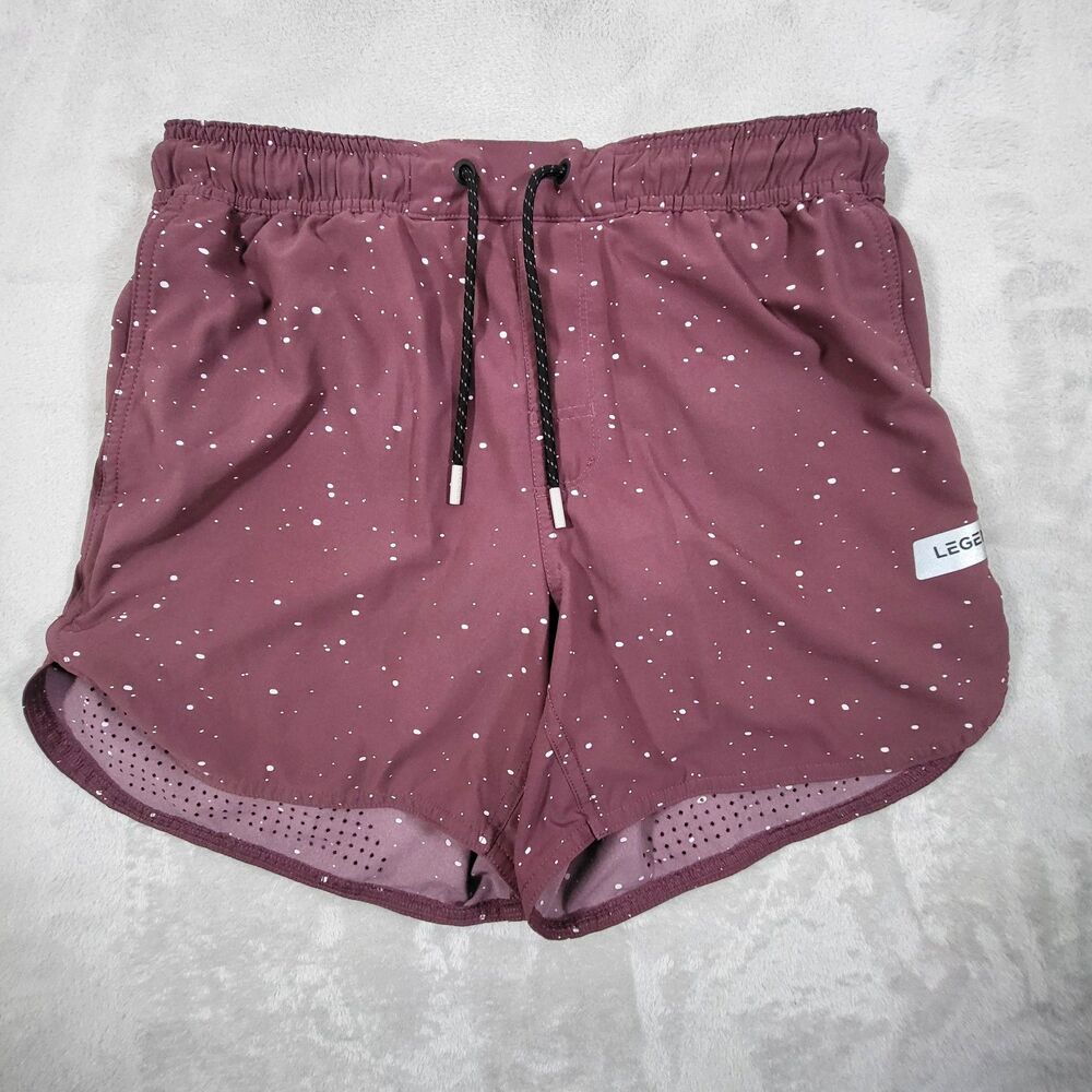Legends Luka Lined Shorts Mens Small Purple Splatter Athletic Running Gym Short